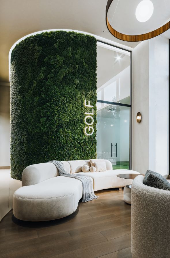 Golf virtuel dans la tour Aria