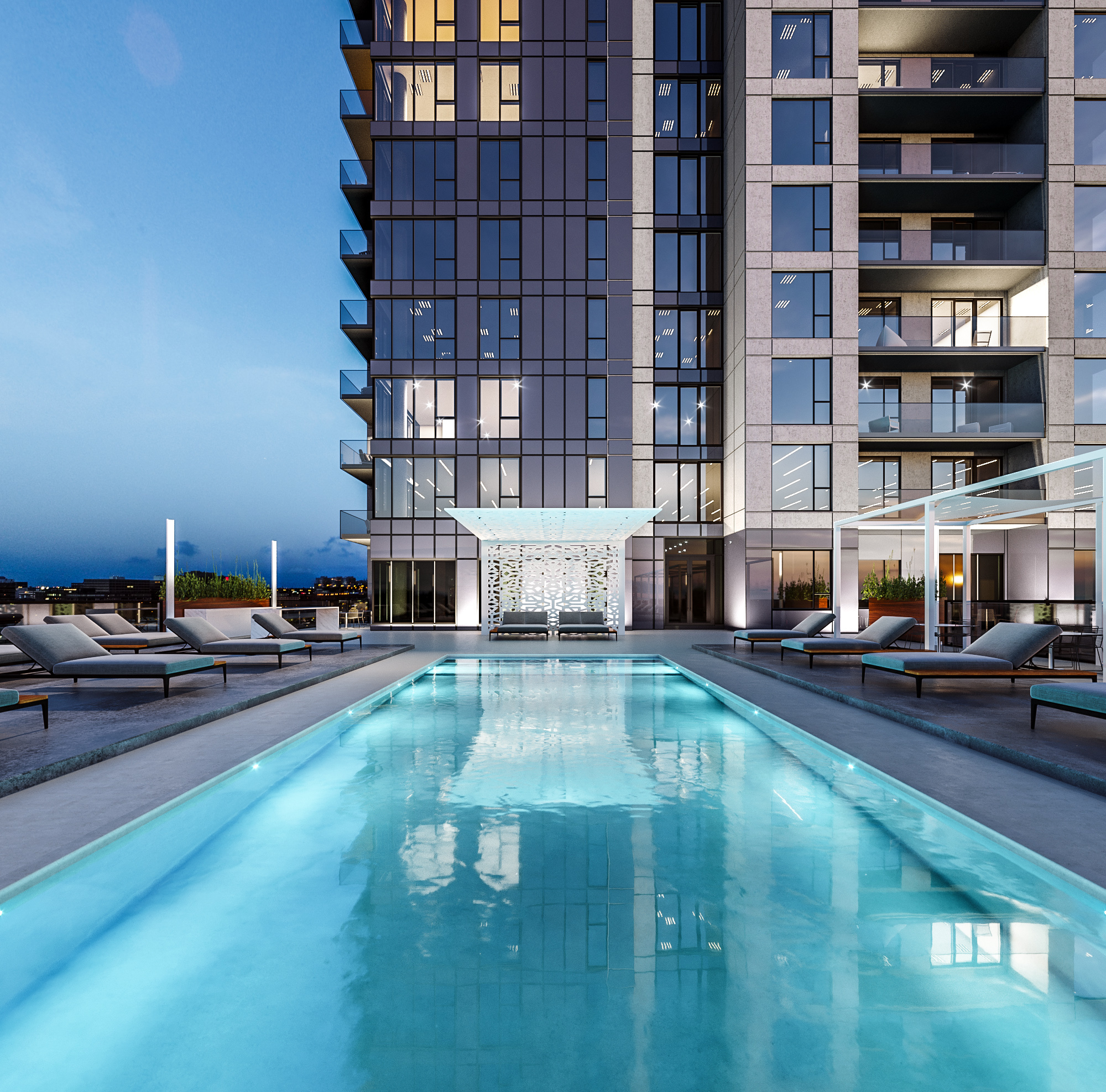 Piscine extérieur Voltige de nuit